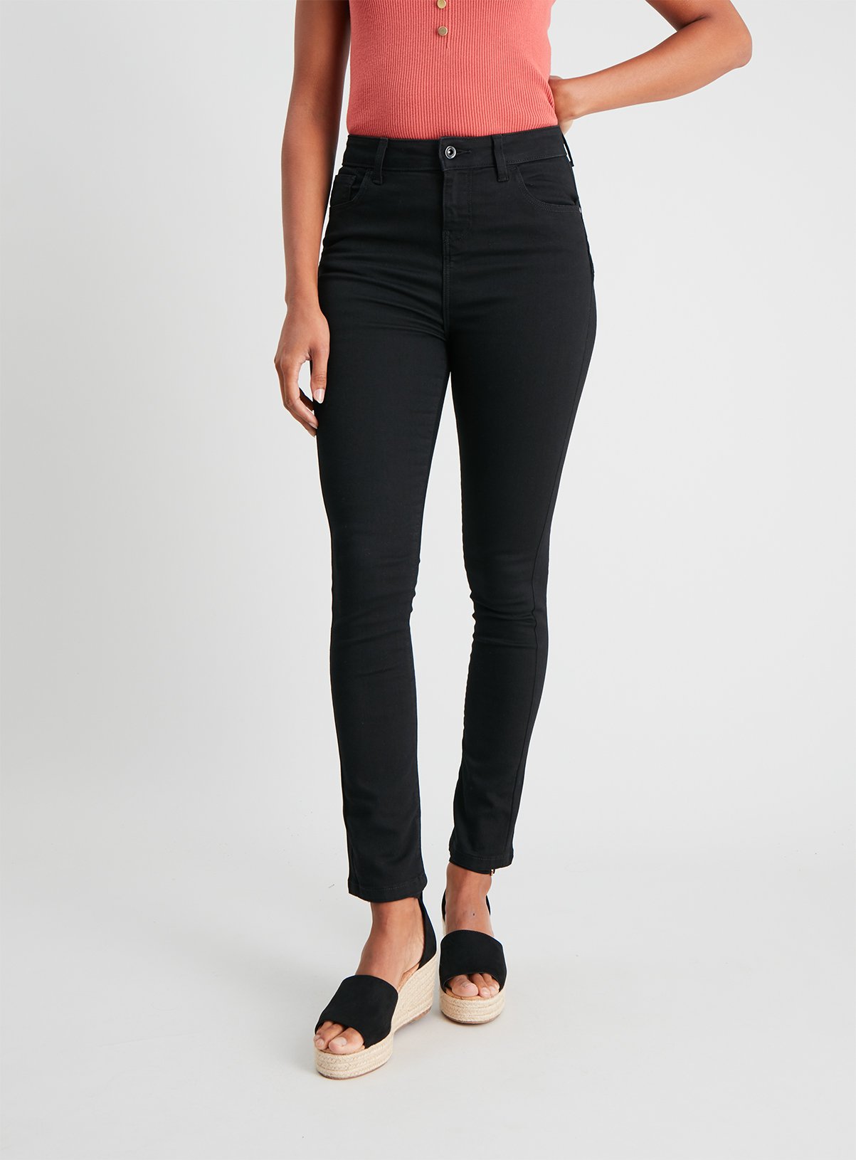 womens black slim leg jeans